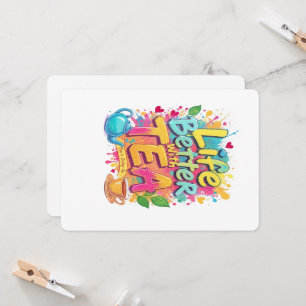 Start your day with positivity! ☕  This vibrant 'L Invitation