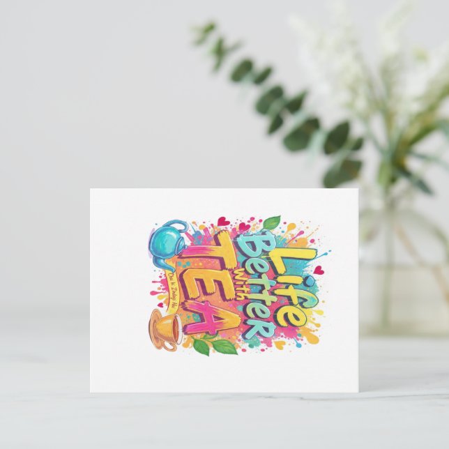 Start your day with positivity! ☕  This vibrant 'L Postcard (Standing Front)