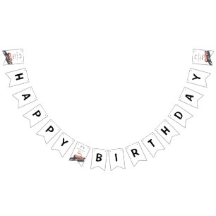 Start Your Engine Any Age Birthday Bunting Flags