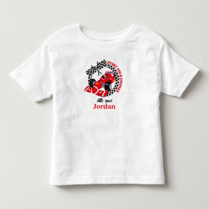 Start Your Engines Red Race Car Any Age Birthday Toddler T-shirt