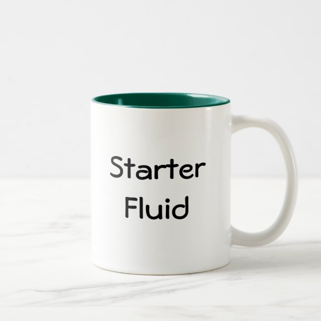 Starter Fluid Two-Tone Coffee Mug (Right)