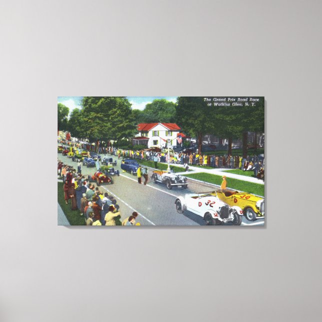 Starting Line at the Grand Prix Auto Race Canvas Print (Front)