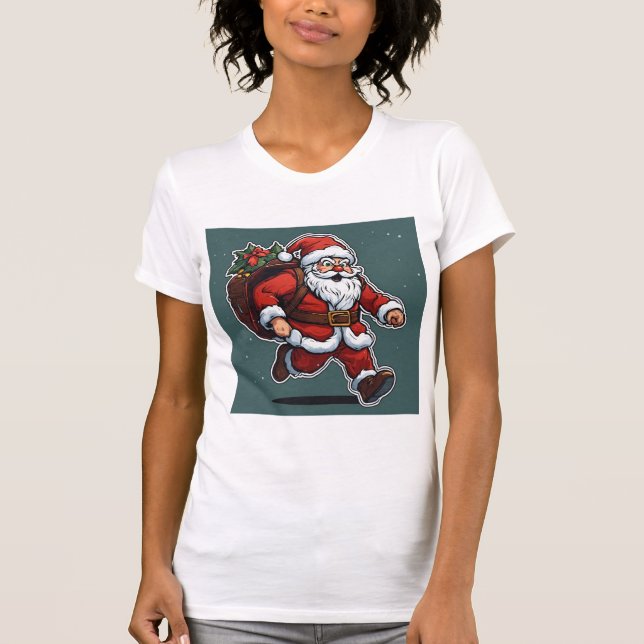 Startled Santa Sprint t shirt (Front)