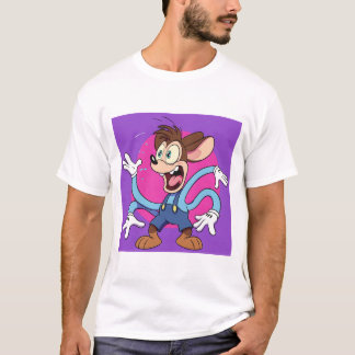 Startled Stretch: A Rubber Hose Reaction T-Shirt