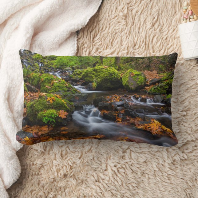 Starvation Creek Falls | Columbia Gorge, Oregon Lumbar Pillow (Blanket)