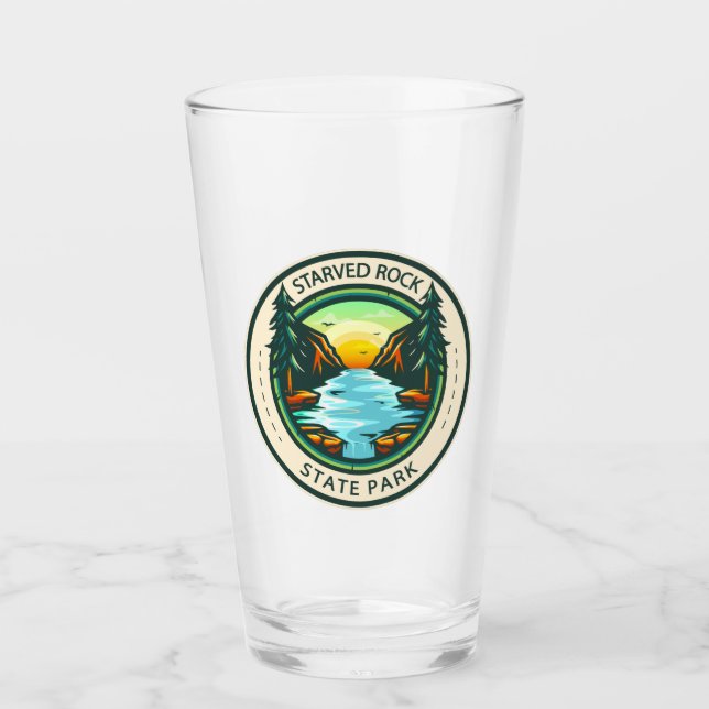 Starved Rock State Park Illinois Badge  Glass (Front)