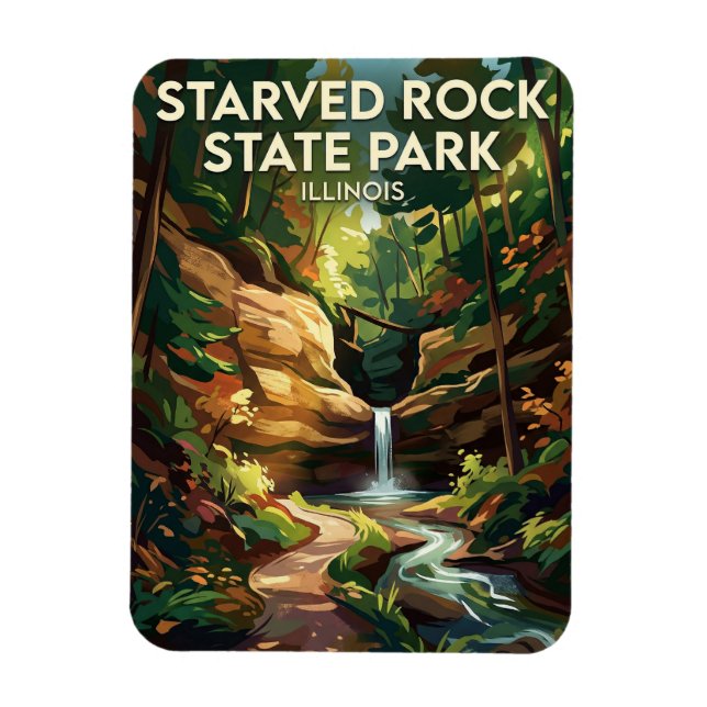 Starved Rock State Park USA Magnet (Vertical)