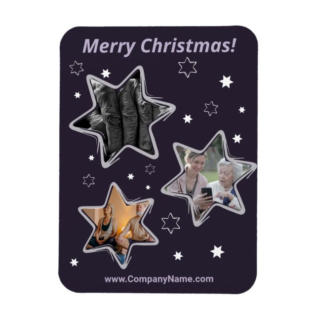  Stary Custom Senior Home Care Photos Christmas Magnet (Vertical)