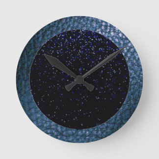 Stary Night Faux Leather Wall Clock