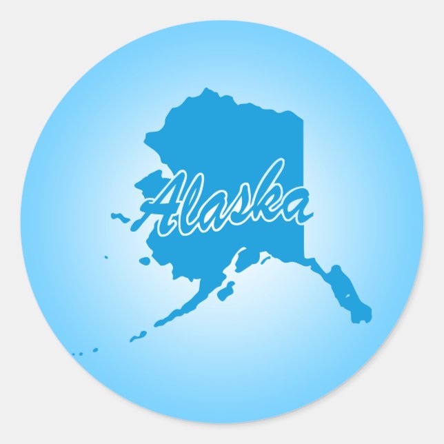 State Alaska Classic Round Sticker (Front)