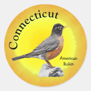 State Bird of Connecticut Classic Round Sticker