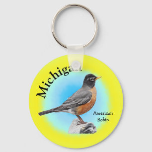 State Bird of Michigan Keychain