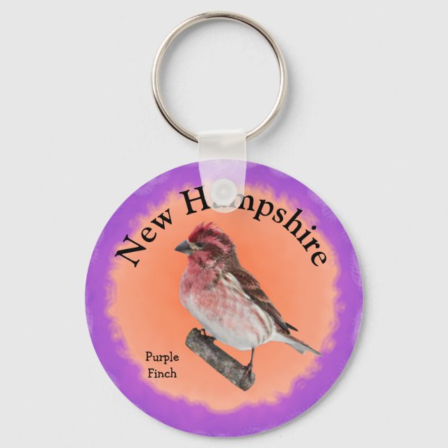 State Bird of New Hampshire Keychain (Front)