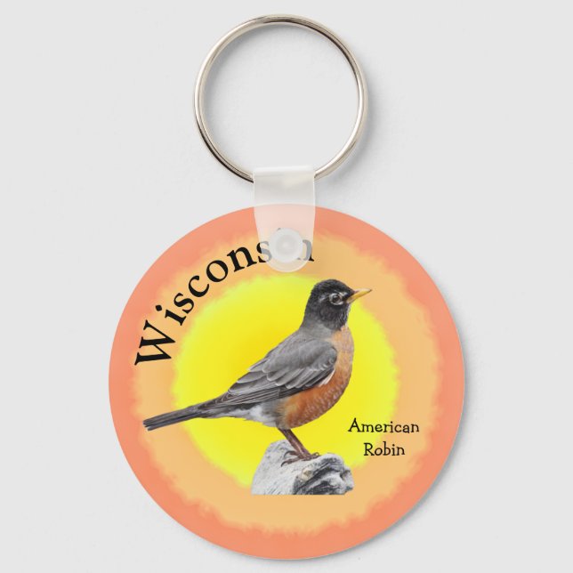 State Bird of Wisconsin Keychain (Front)