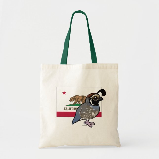 State Birdorable: California Quail Tote Bag (Front)