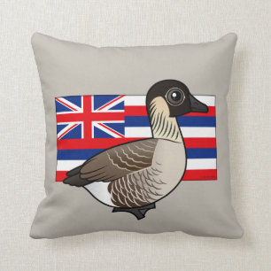 State Birdorable of Hawaii: Nene Throw Pillow