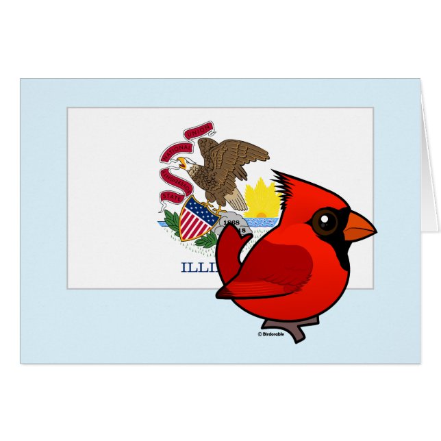 State Birdorable of Illinois: Northern Cardinal (Front Horizontal)