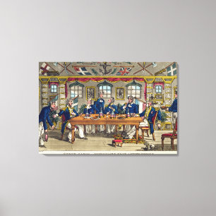 State Cabin, Newcome's Exit after Dinner, plate fr Canvas Print