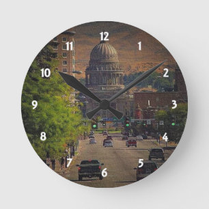 State Capital in Boise, Idaho Round Clock