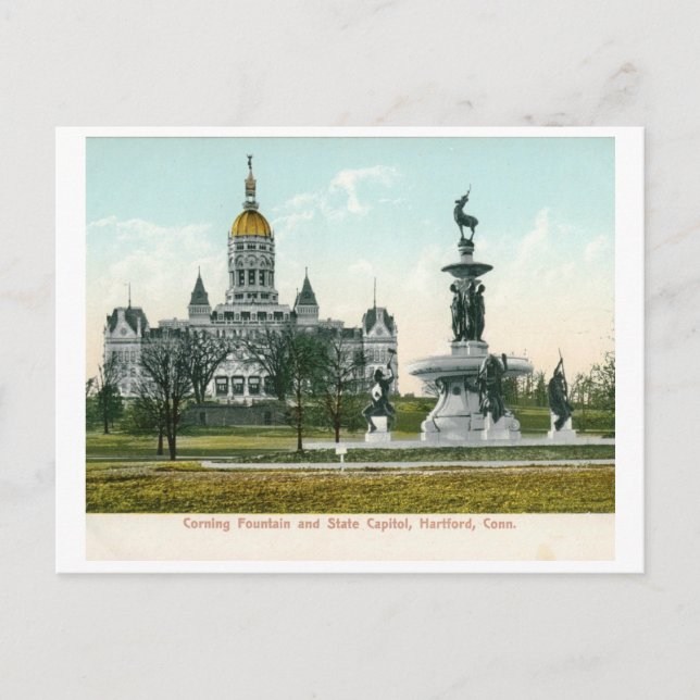 State Capitol, Hartford CT 1907 Vintage Postcard (Front)