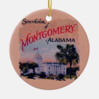 State Capitol of Alabama Ceramic Ornament