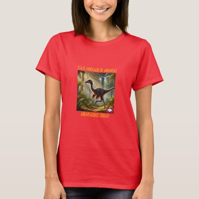State Dinosaur Of Arkansas T-Shirt (Front)