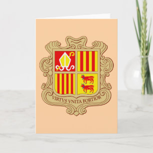 State Emblem of Andorra Historic Co-Principality Card