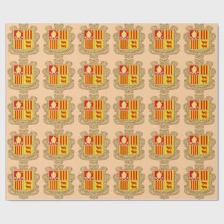 State Emblem of Andorra Historic Co-Principality Wrapping Paper