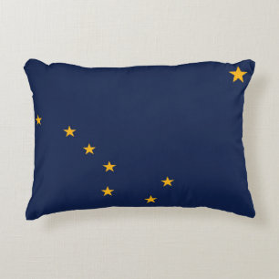 State Flag of Alaska, USA Accent Pillow