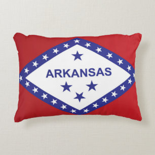 State Flag of Arkansas, USA Accent Pillow