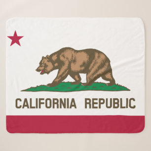 State Flag of California Sherpa Blanket