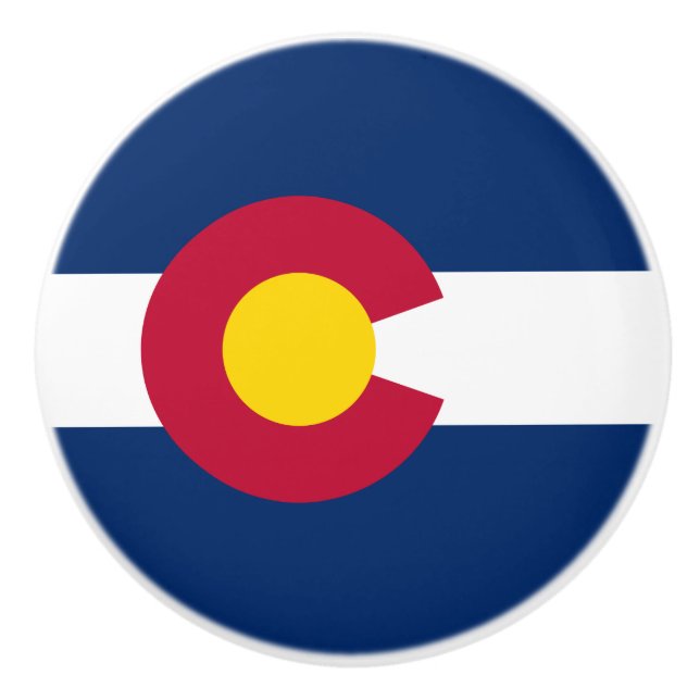 State Flag of Colorado Ceramic Knob (Front)