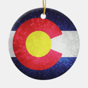 State Flag of Colorado Ceramic Ornament