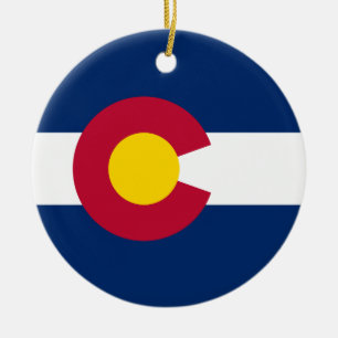 State Flag of Colorado Ceramic Ornament