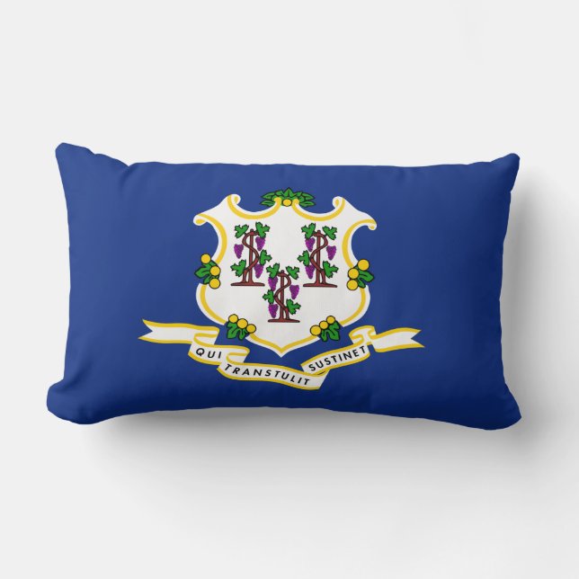 State Flag of Connecticut Lumbar Pillow (Front)