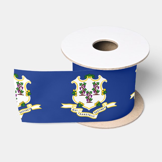 State Flag of Connecticut Satin Ribbon (Spool)