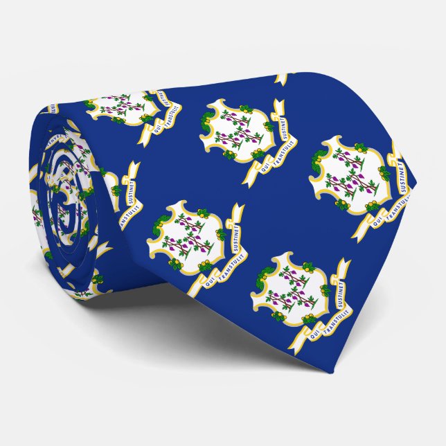 State Flag of Connecticut Tie (Rolled)