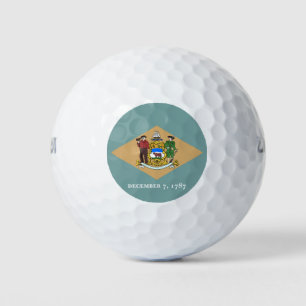 State Flag of Delaware (DE, USA) Golf Balls