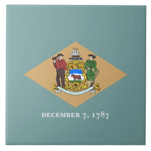 State Flag of Delaware (DE, USA) Tile