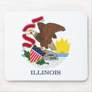 State Flag of Illinois, USA Mouse Pad