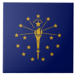 State Flag of Indiana Tile