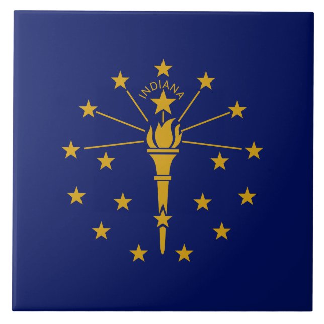 State Flag of Indiana Tile (Front)