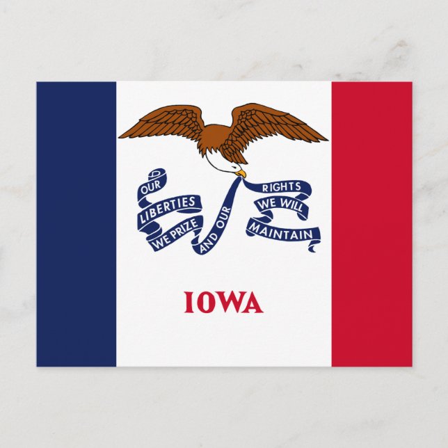 State Flag of Iowa Postcard (Front)