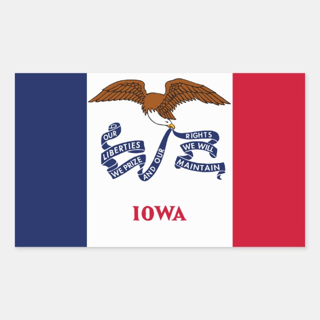 State Flag of Iowa Sticker (Front)