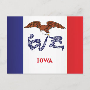 State Flag of Iowa, USA Postcard