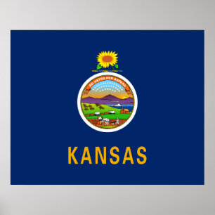 State Flag of Kansas Poster