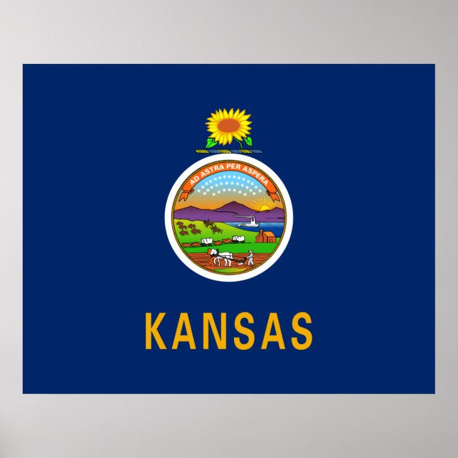 State Flag of Kansas Poster (Front)