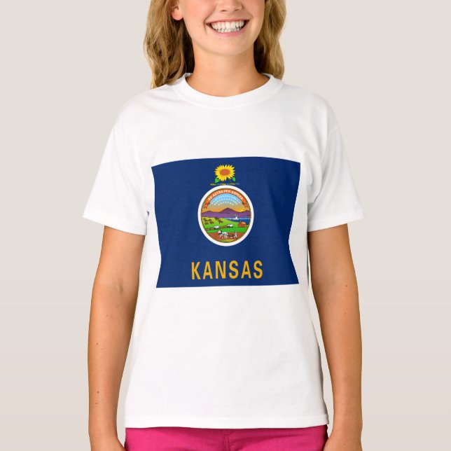 State Flag of Kansas T-Shirt (Front)