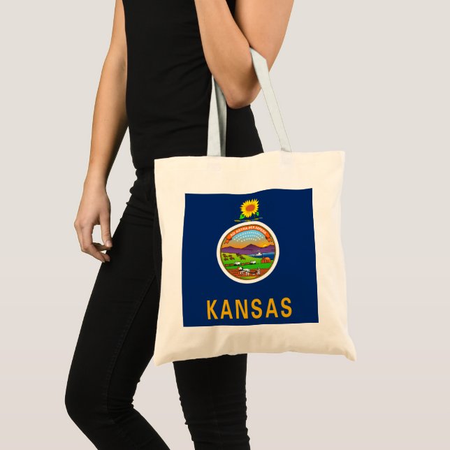 State Flag of Kansas Tote Bag (Front (Product))