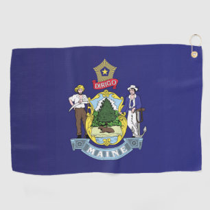 State Flag of Maine, USA Golf Towel